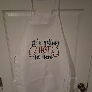 White Apron It's Getting Hot In Here Print